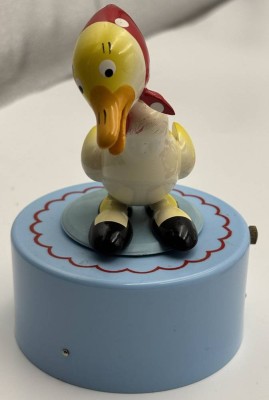 Auktion 363<br>Spieluhr  mit Wackelvogel, funktioniert, H-11 cm [1]