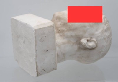 Auktion 363<br>Stuckbüste, A.Hitler, diverse Beschädigungen, ca. H-27cm [1]