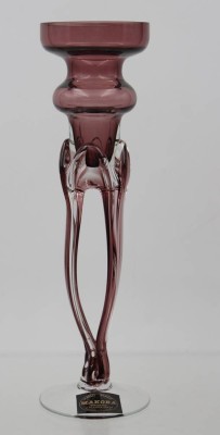 Auktion 363<br>Kunstglas-Leuchter, Polen, ca. H-22,5cm [1]