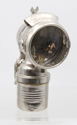 Auktion 363<br>Karbid-Fahrradlampe, Baldauf, gute Erhaltung, ca. H-19cm [1]