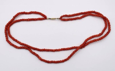 Auktion 363<br>2reighige Korallenkette, L-46cm [1]