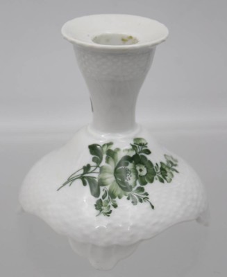 Auktion 363<br>Leuchter, Royal Copenhagen, grüne Blume, ca. H-10cm [1]