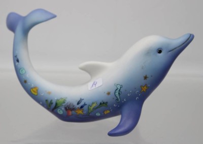 Auktion 368<br>Delphin, Goebel, Charlotte di Vita, H-9cm L-17cm [1]