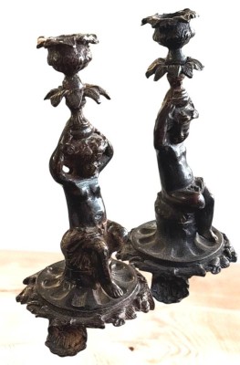 Auktion 363<br>Paar figürliche Leuchter um 1830, Berliner Eisen, [1]