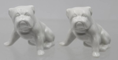 Auktion 363<br>Paar englischer Bulldoggen , Weißporzellan - Neapel? , [1]
