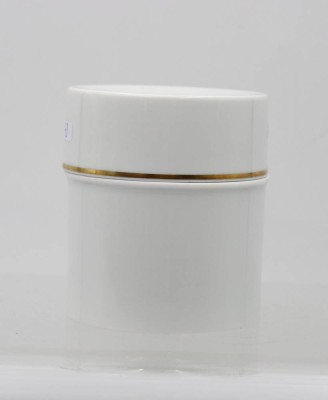 Auktion 363<br>Teedose, Fürstenberg, Weißporzellan, Goldrand, ca. H-10,2cm D-9cm [1]