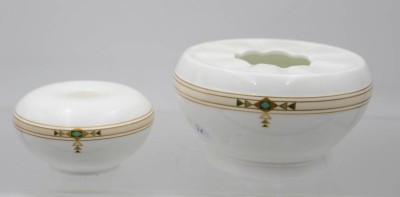 Auktion 363<br>Stöwchen und Leuchter, Villeroy & Boch, Paloma Picasso, H-7,3cm D-13cm, H-5cm D-9cm [1]