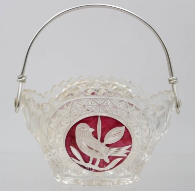 Auktion 363<br>Ein Kristallkörbchen wohl Hofbauer Henkel nicht Original ! [1]