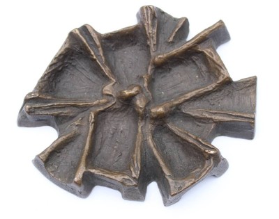 Auktion 363<br>Bronze-Untersetzer, modern, ca. D-15cm [1]