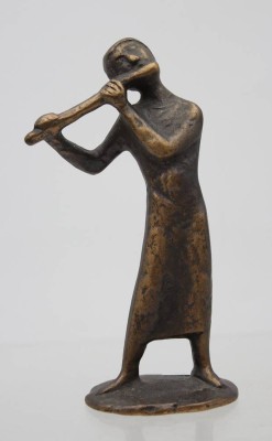 Auktion 363<br>Bronze, Flötenspielerin, Fischedick, Josef, H-14cm [1]
