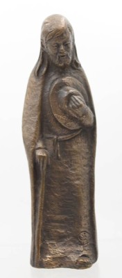 Auktion 363<br>hohe Bronze, Hirte, signiert, H-27cm [1]