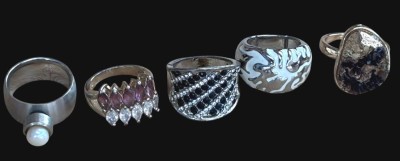 Auktion 363<br>5x div. grosse Modeschmuck Ringe mit Steinen [1]