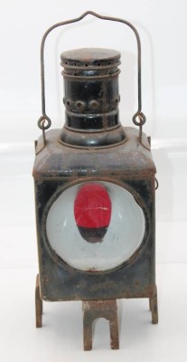 Auktion 363<br>alte Eisenbahnlampe, älter, ca. H-47cm [1]