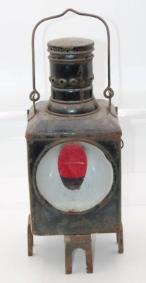 Auktion 367<br>alte Eisenbahnlampe, älter, ca. H-47cm [1]
