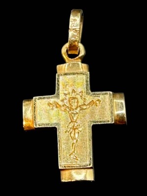 Auktion 363<br>kl. Brustkreuz, Gold-585-, L- mit Öse ca. 2,5 cm, 2,2 gr. [1]