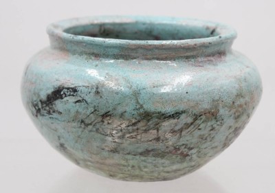 Auktion 364<br>Keramik-Schale , in Boden signiert, Handarbeit, H-11 cm, D-19 cm [1]