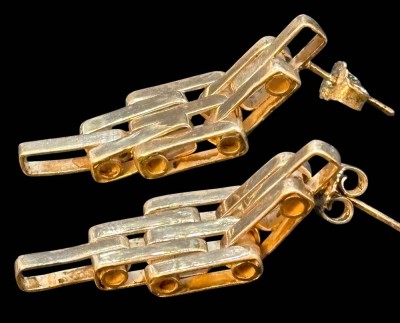 Auktion 364<br>Paar Ohrstecker, Silber-925-, L-4 cm, 8,9 gr [1]