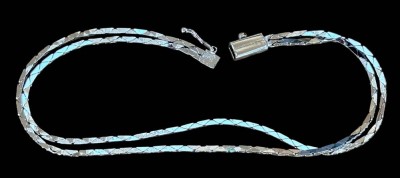 Auktion 364<br>2-reihiges Silber-835- Armband, L-20 cm, 5,6 gr [1]