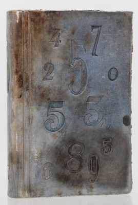 Auktion 364<br>Briefbeschwerer oder ähnliches in Buchform, Zinn,  16x11 cm [1]