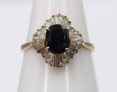 Auktion 364<br>Silber-Ring, vergoldete, schwarzer und klare Steine, 3gr., RG 57 [1]