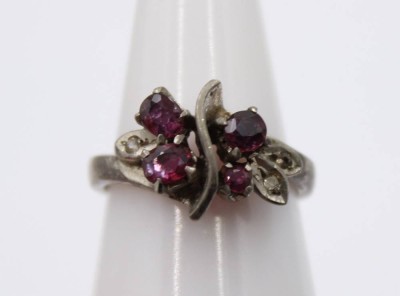 Auktion 364<br>Ring, Silber gepr., mit Amethyst, 3,5gr., RG 52 [1]