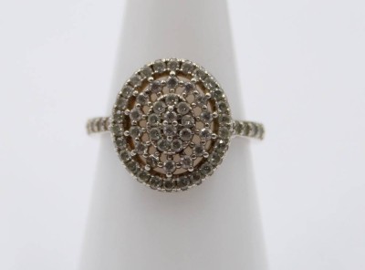 Auktion 364<br>925er Silber-Ring, klare Steine, ca. 3,1gr., RG 52 [1]