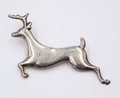 Auktion 364<br>925er Silber-Brosche, Hirschbock, 4,6gr., L-6cm [1]