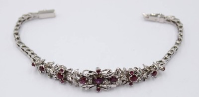 Auktion 364<br>925er Silber-Armband mit Amethyste, L-18cm, 15,2gr [1]