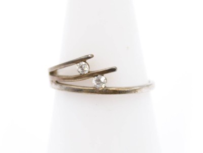 Auktion 364<br>925er Silber-Ring, 2kl, klare Steine, 1,4gr., RG 54 [1]