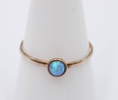 Auktion 364<br>925er Opal-Ring, gemarkt, 0,9gr., RG 58/59 [1]