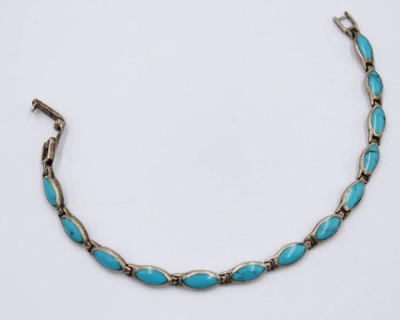 Auktion 364<br>925 Silberarmband mit Türkisen ,  [1]