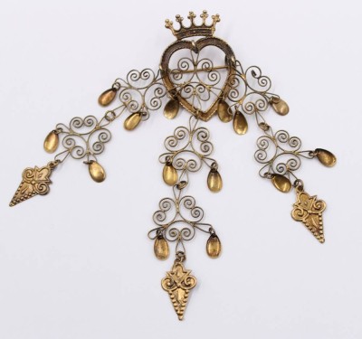 Auktion 364<br>830er Silber-Brosche, wohl um1900, Norwegen, 9,7gr., L-11cm [1]