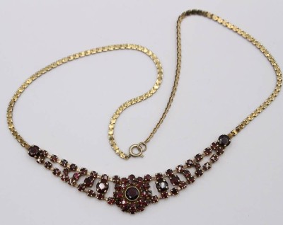 Auktion 364<br>925er Silber-Collier mit Granat, 14,4gr., L-44cm [1]