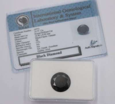 Auktion 364<br>schwarzer Diamant, 14,7ct, anbei Zertifikat [1]