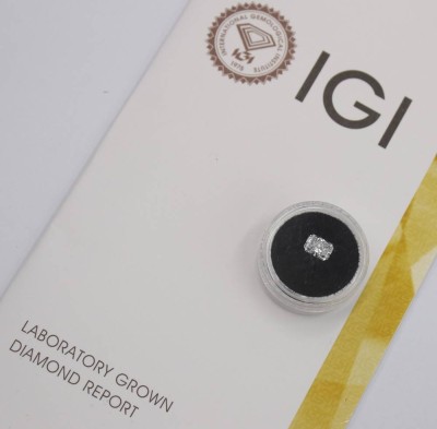 Auktion 364<br>Labor-Diamant im Radiant-Schliff, 1ct, VVS2, anbei IGI Zertifikat [1]