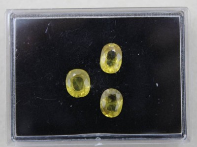 Auktion 367<br>3x gelbe Saphire, 4,29ct [1]