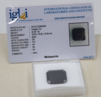 Auktion 364<br>schwarzer Moissanite, ca. 23ct, anbei Zertifikat [1]