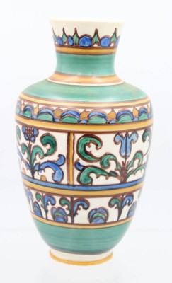 Auktion 364<br>Vase, Handbemalt, signiert H.Lehmann, ca. H-22,5cm [1]