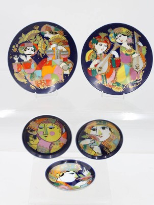 Auktion 364<br>5x div. Teller, Rosenthal, Björn Wiinblad, ca. D-15,3 und D-10cm [1]