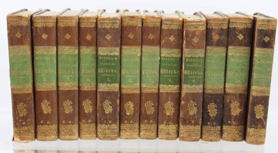 Auktion 364<br>Schiller's Werke in 12 Bänden, Stuttgart/Tübingen 1838, Altersspuren [1]