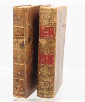 Auktion 364<br>Monsieur Le Beau, Histoire du Bas-Empire,en commencant a Constantin le Grand-Tome onzieme, 1777 u. 1780, Band 11 u. 17,  Altersspuren [1]