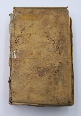 Auktion 364<br>altes Buch wohl um 1750, Thema?, starke Alters-u. Gebrauchsspuren [1]