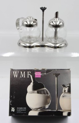 Auktion 364<br>Zucker und Sahne-Set, WMF, neuwertig in orig, Karton, ca. H-16cm [1]