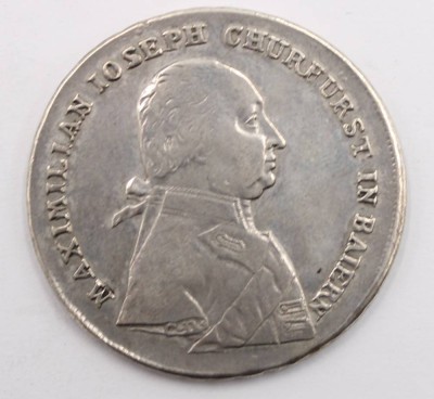 Auktion 364<br>Kurfürstentum Bayern, Konventionstaler 1803 (112), Kurfürst Maximilian I. Joseph - Silber, D-4 cm, ca. 28 gr [1]