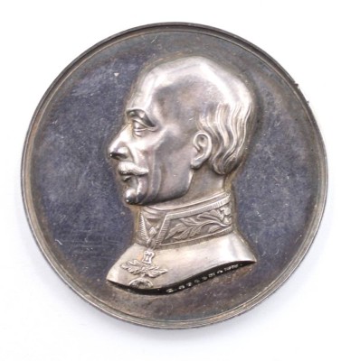 Auktion 364<br>Frankfurt Silbermedaille 1849 Abreise Erzherzog Johanns, sammelwürdige Erhaltung, D-4 cm, 30,2 gr [1]