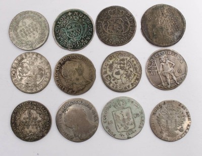 Auktion 364<br>12x altdeutsche Münzen, alle 18.Jhd. und Silber, zus. 51,3 gr. [1]