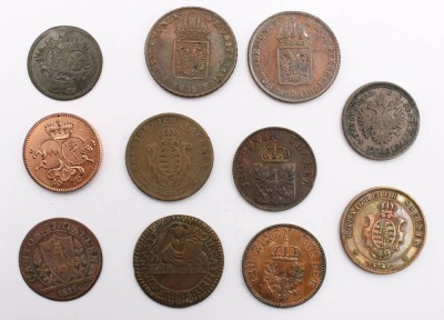 Auktion 364<br>11x Kleinmünzen, Kreutzer, Pfennige, Österreich, Sachsen etc. (88) [1]