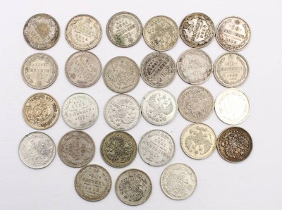 Auktion 364<br>27x 10 Kopeken, Russland um 1900 [1]