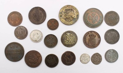 Auktion 364<br>19x div Kleinmünzen ab 1458, mit Papierhüllen mit Beschreibungen und DM-Werte [1]