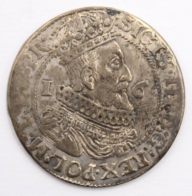 Auktion 364<br>Silbermünze Sigismund III Vasa, 1624, Danzig , D-3 cm, 7,1 gr [1]